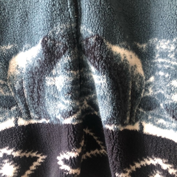 VINTAGE RENEGADE CLUB BLUE POLAR BEAR FLEECE ZIP UP COAT LARGE - Picture 3 of 8